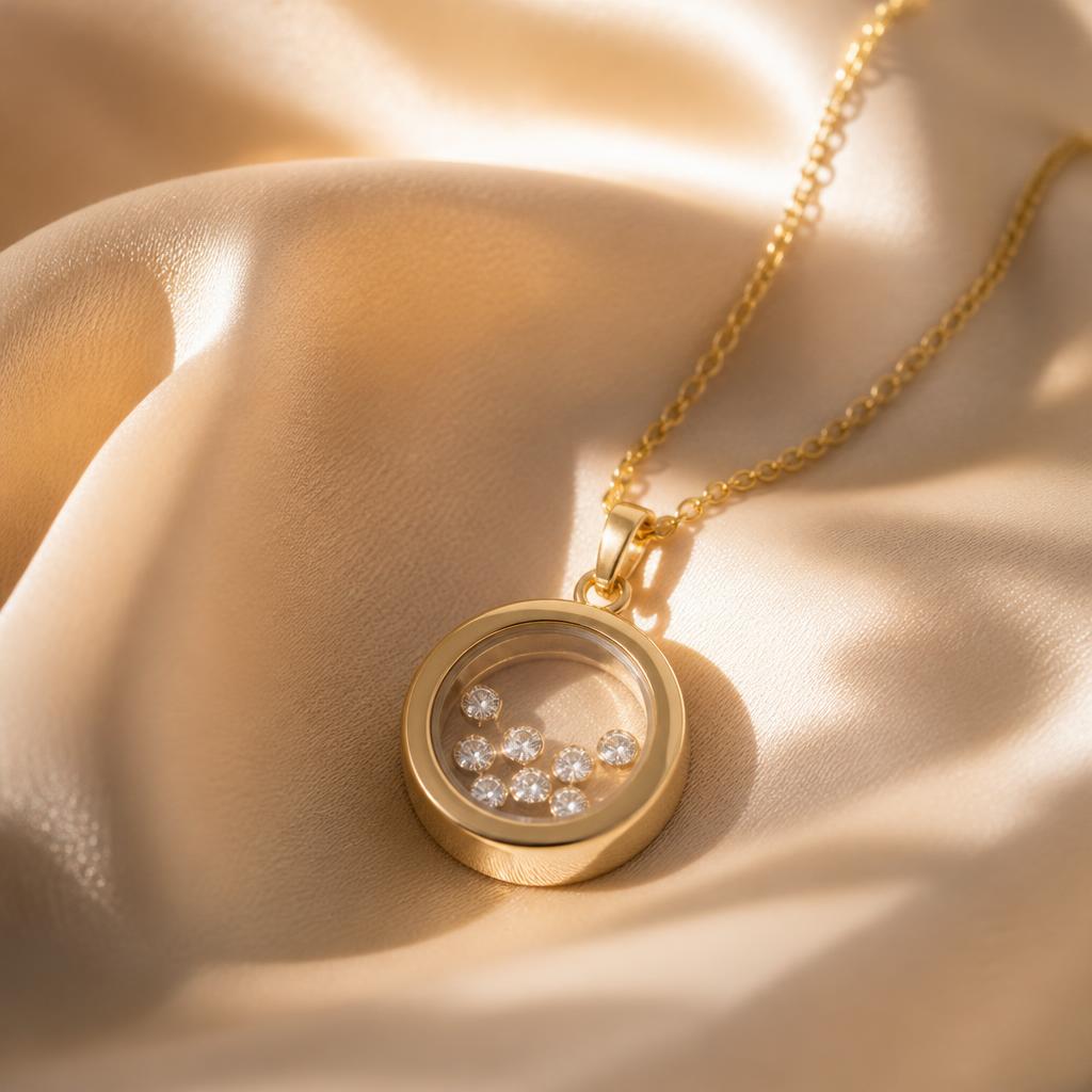 The Dancing Diamond — Floating Diamond Pendant